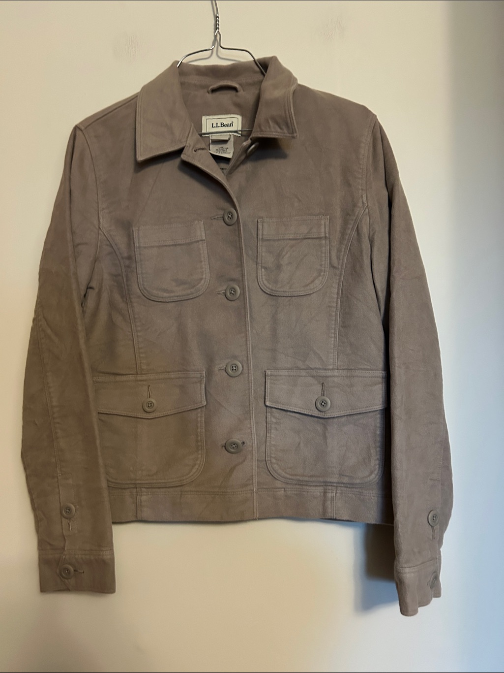 L L Bean Tan Jacket In Very Good Condition Size Xs Button Up Front With